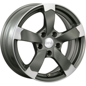 7.5x17 ET40 - LK5/114.3 ML74.1 DBV Torino II anthrazit matt poliert