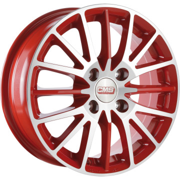 6x14 ET35 - LK4/100 ML67.1 CMS C17 diamant rot