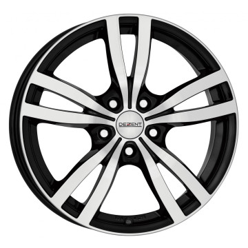 6x15 ET40 - LK5/114.3 ML71.6 Dezent TC black polished