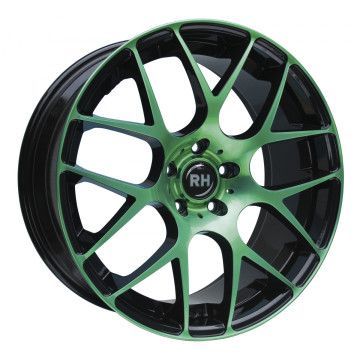 8.5x19 ET35 - LK5/120 ML72.6 RH Alurad NBU Race color polished - green