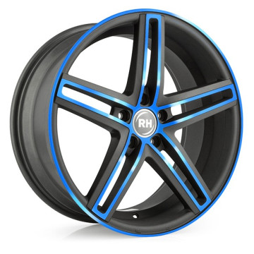 8x18 ET35 - LK5/120 ML72.6 RH Alurad DG Evolution color polished - blue