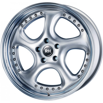 8.5x18 ET50 - LK5/112 ML158 RH Alurad Turbo P silber Horn hochglanz poliert