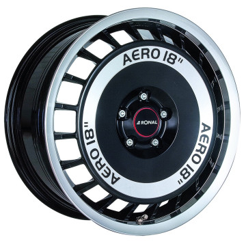 7.5x16 ET50 - LK5/112 ML76 Ronal R50 Aero schwarz-frontkopiert