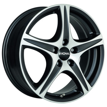 6.5x16 ET35 - LK4/100 ML68 Ronal R56 mattschwarz-frontkopiert
