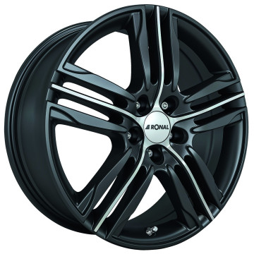 7.5x17 ET45 - LK5/120 ML65.1 Ronal R57 mattschwarz-frontkopiert