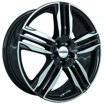 8x20 ET50 - LK5/114.3 ML82 Ronal R58 schwarz-frontkopiert