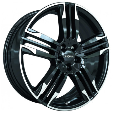 8x20 ET40 - LK5/108 ML76 Ronal R58 jetblack-white rim