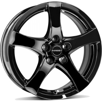 6.5x16 ET25 - LK4/108 ML65.1 Borbet F black glossy