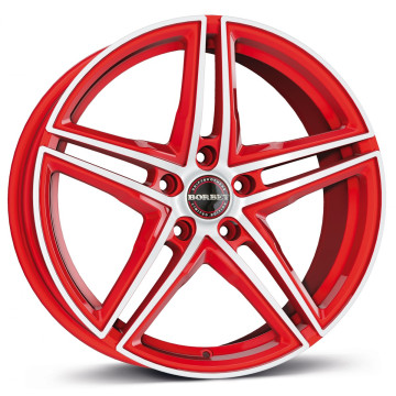 8x18 ET45 - LK5/114.3 ML72.5 Borbet XRT racetrack red polished