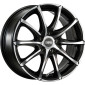6.5x15 ET40 - LK5/114.3 ML74.1 DBV Tropez schwarz glänzend front poliert