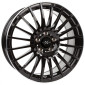 8.5x19 ET34 - LK5/120 ML72.6 Axxion AX5 schwarz lackiert mit poliertem Felgenbett