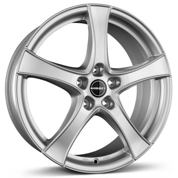 6.5x17 ET49 - LK5/112 ML66.5 Borbet F2 brilliant silver