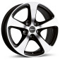 8x17 ET45 - LK5/115 ML70.1 Borbet CC black polished matt