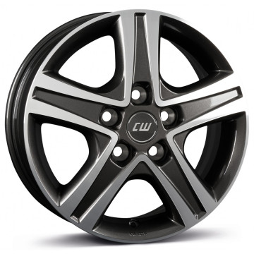 6x15 ET68 - LK5/118 ML71.1 Borbet CWD mistral anthracite glossy polished