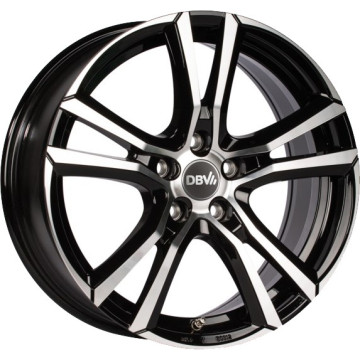 6.5x16 ET40 - LK5/112 ML74.1 DBV Andorra schwarz glänzend front poliert