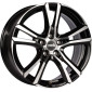 7.5x17 ET35 - LK5/120 ML72.6 DBV Andorra schwarz glänzend front poliert
