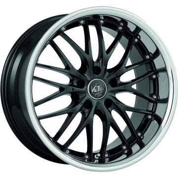 8x18 ET38 - LK4/100 ML73.1 Barracuda Voltec T6 higloss black inox lip