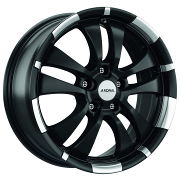 7.5x18 ET50 - LK5/112 ML76 Ronal R59 jetblack matt-hornkopiert