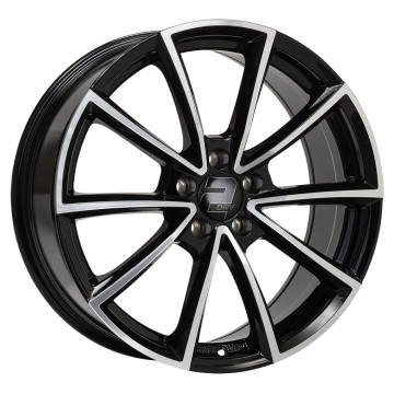 7.5x17 ET45 - LK5/112 ML66.6 2DRV WH28 schwarz hochglanzpoliert