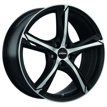 7.5x18 ET51 - LK5/112 ML76 Ronal R62 jetblack-matt-frontkopiert