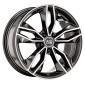 8.5x19 ET38 - LK5/112 ML73.1 MSW MSW 71 gloss dark grey full polished