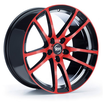 8.5x19 ET45 - LK5/108 ML72.6 RH Alurad BO Flowforming color polished - red