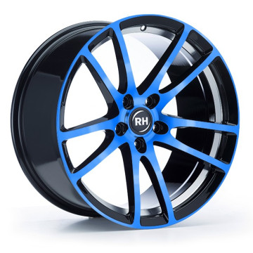 8.5x19 ET45 - LK5/108 ML72.6 RH Alurad BO Flowforming color polished - blue
