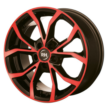 8x18 ET45 - LK5/108 ML72.6 RH Alurad DF Energy color polished - red