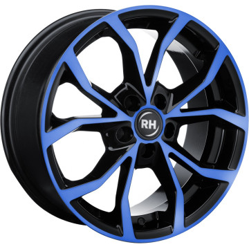 8x18 ET45 - LK5/108 ML72.6 RH Alurad DF Energy color polished - blue