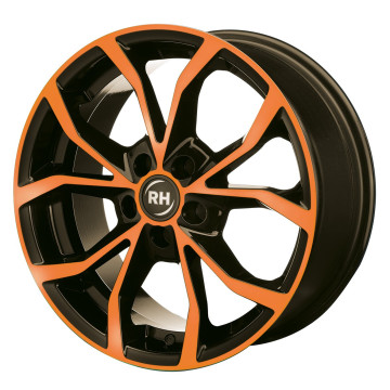 8x18 ET45 - LK5/108 ML72.6 RH Alurad DF Energy color polished - orange