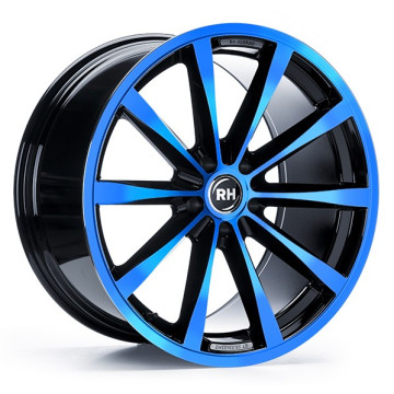 9x21 ET55 - LK5/112 ML66.6 RH Alurad GT color polished - blue