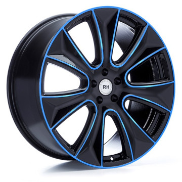 10x22 ET40 - LK5/120 ML74.1 RH Alurad NAJ II color polished - blue