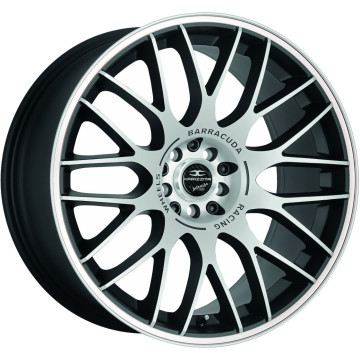 8x18 ET8 - LK4/100 ML73.1 Barracuda Karizzma mattblack-polished / Color Trim weiss - DS30