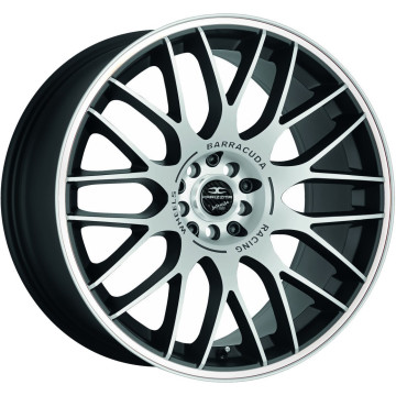 8x18 ET33 - LK4/100 ML73.1 Barracuda Karizzma mattblack-polished / Color Trim weiss - DS5