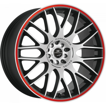8x18 ET35 - LK5/110 ML72.6 Barracuda Karizzma mattblack-polished / Color Trim rot - DS3