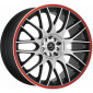 8x18 ET35 - LK5/110 ML72.6 Barracuda Karizzma mattblack-polished / Color Trim rot - DS3