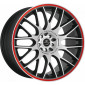 8x18 ET40 - LK5/112 ML73.1 Barracuda Karizzma mattblack-polished / Color Trim rot - DS5