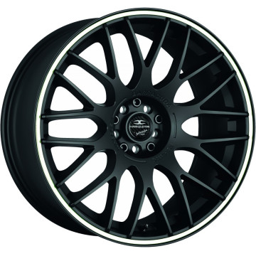 8x18 ET40 - LK5/112 ML73.1 Barracuda Karizzma mattblack PureSports / Color Trim weiss - DS5
