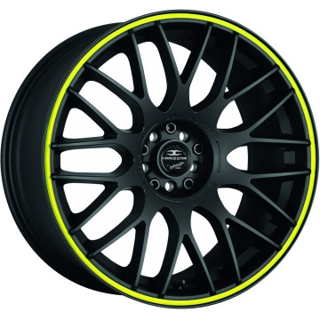 8.5x19 ET18 - LK5/110 ML72.6 Barracuda Karizzma mattblack PureSports / Color Trim gelb - DS20