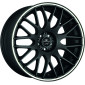 8.5x19 ET35 - LK5/112 ML73.1 Barracuda Karizzma mattblack PureSports / Color Trim weiss - DS10