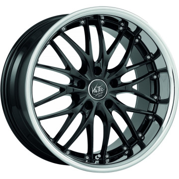 8x18 ET40 - LK5/112 ML73.1 Barracuda Voltec T6 higloss black inox lip - DS5