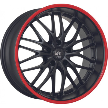 8.5x19 ET38 - LK5/112 ML73.1 Barracuda Voltec T6 mattblack PureSports / Color Trim rot - DS10
