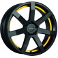 8.5x20 ET40 - LK5/112 ML73.1 Corspeed Challenge mattblack PureSports / Undercut Color Trim gelb - DS5