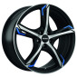 7.5x18 ET51 - LK5/112 ML76 Ronal R62 Blue jetblack-matt-frontkopiert