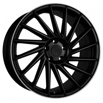8.5x19 ET30 - LK5/112 ML72.6 Keskin KT17 Hurricane matt black lip polish