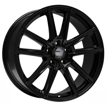 8x18 ET43 - LK5/112 ML66.6 2DRV WH30 schwarz glänzend lackiert