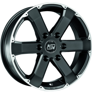 7.5x17 ET50 - LK6/139.7 ML93.1 MSW MSW 46 matt black polished