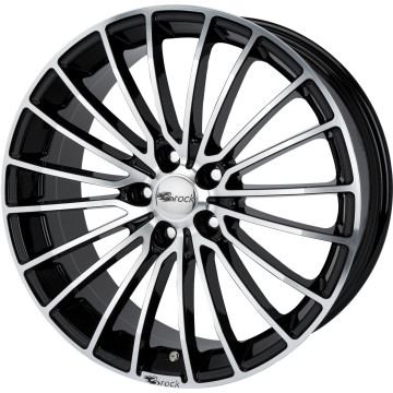 7.5x16 ET45 - LK5/108 ML72.6 Brock B24 schwarz front-poliert