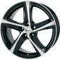 7.5x17 ET47 - LK5/112 ML66.6 Brock B25 schwarz front-poliert
