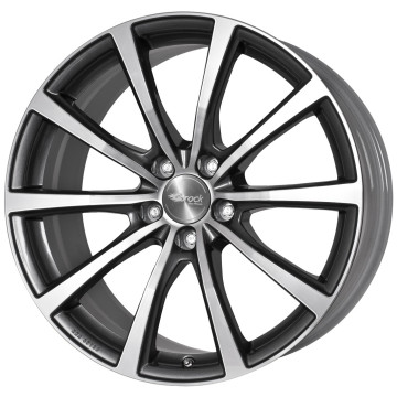 10.5x20 ET30 - LK5/120 ML74.1 Brock B32 himalaya-grey front-poliert